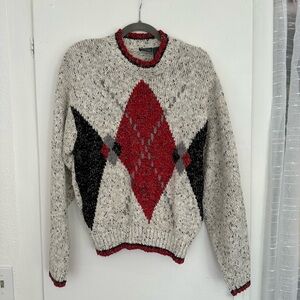 Liz Wear Vintage Argyle Knit Sweater